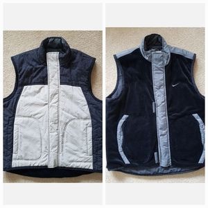 NIKE Padded RARE REVERSIBLE Vest Sleeveless Winter Snow Jacket Women Sz L